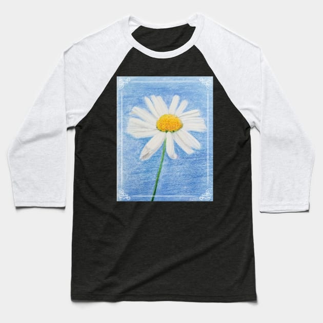 Daisy Baseball T-Shirt by teenamarie23art